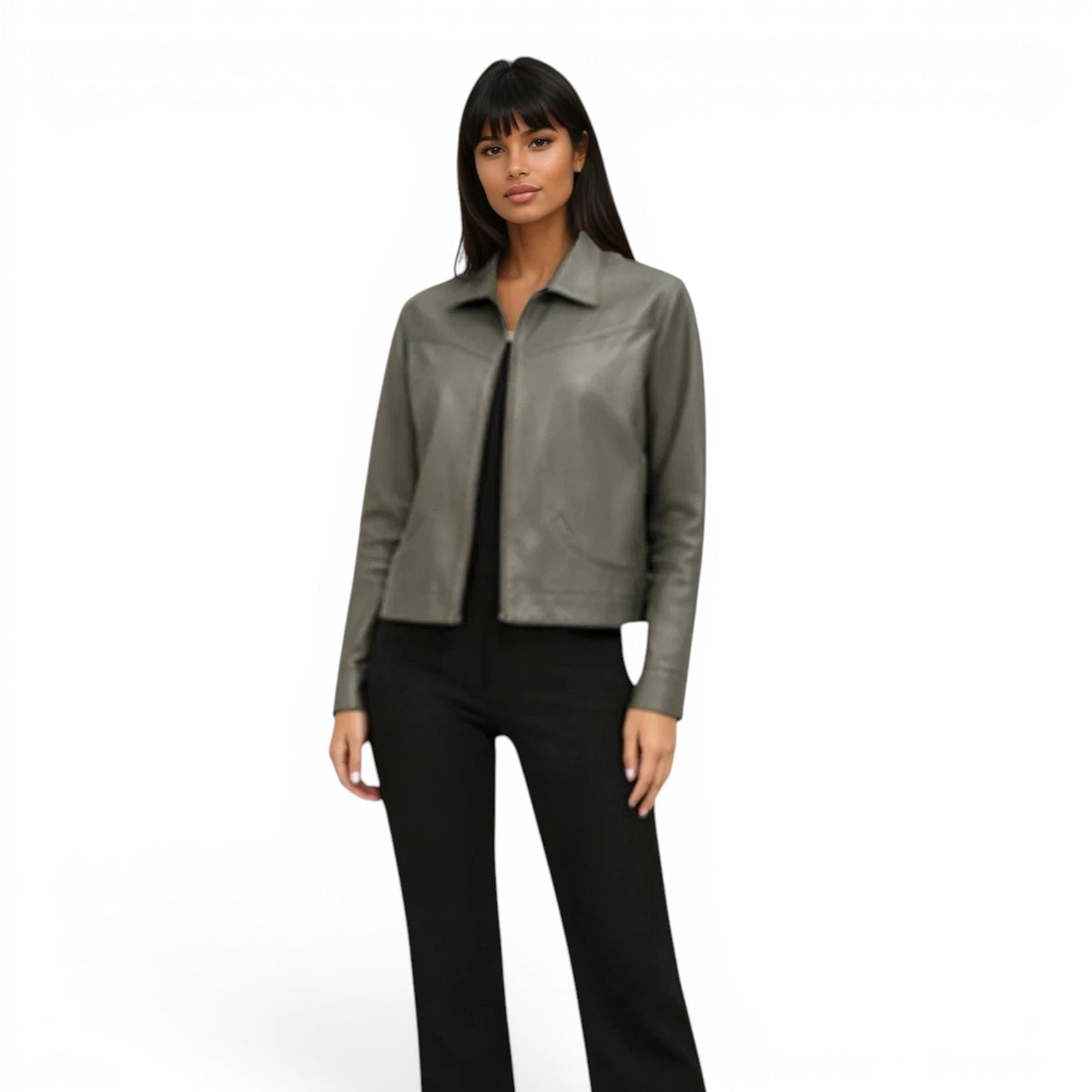Lamb Leather Two Pocket Jacket