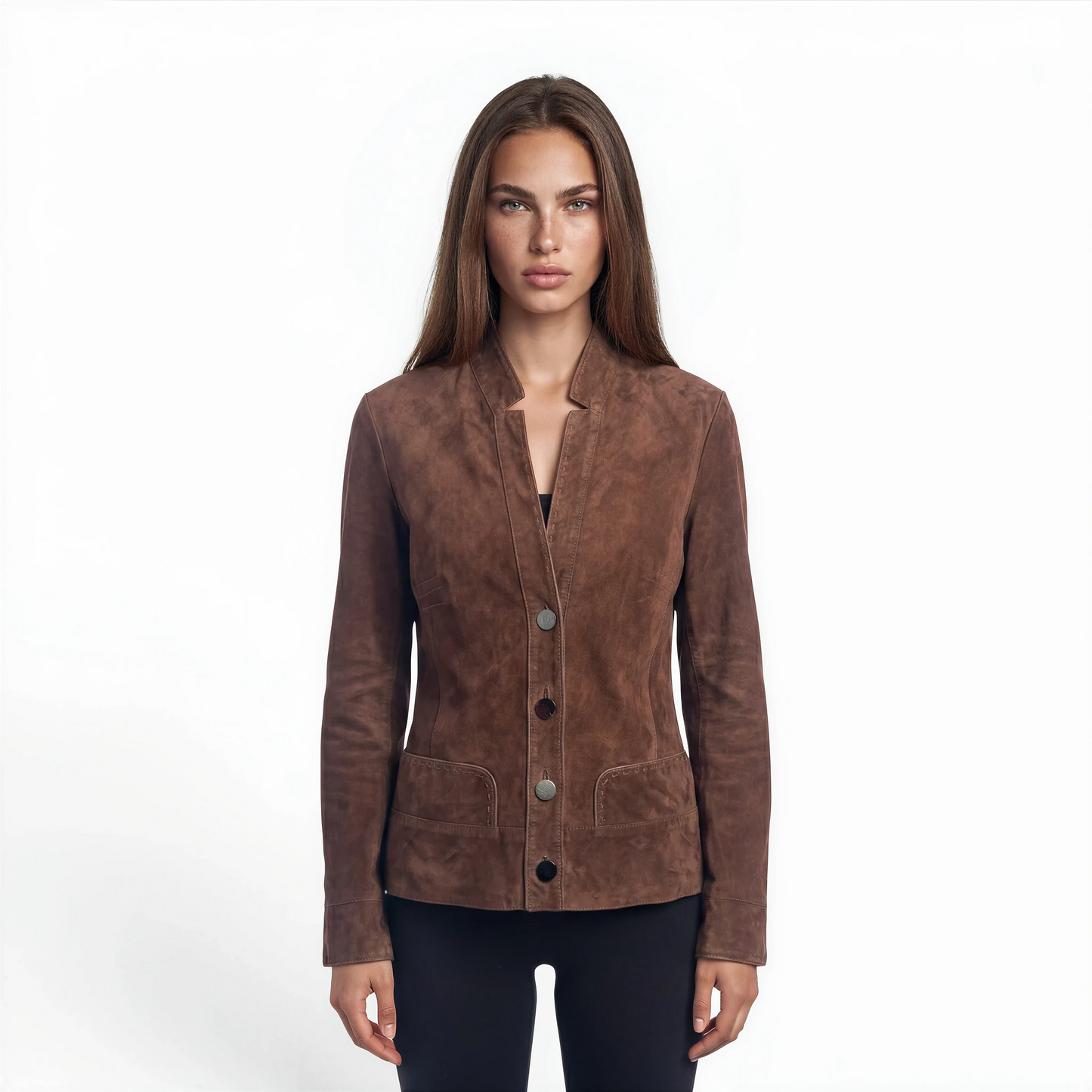 Suede Reversible Cardigan