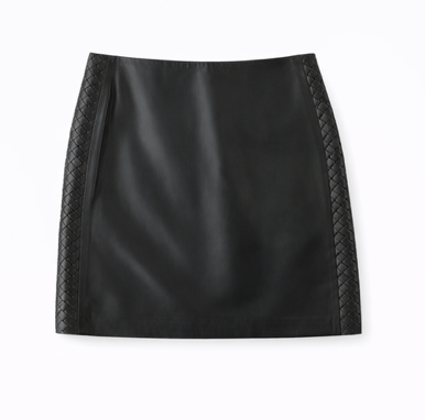 <P>1408L<BR> LAMB LEATHER NO WAIST TRIMMED SKIRT </P>