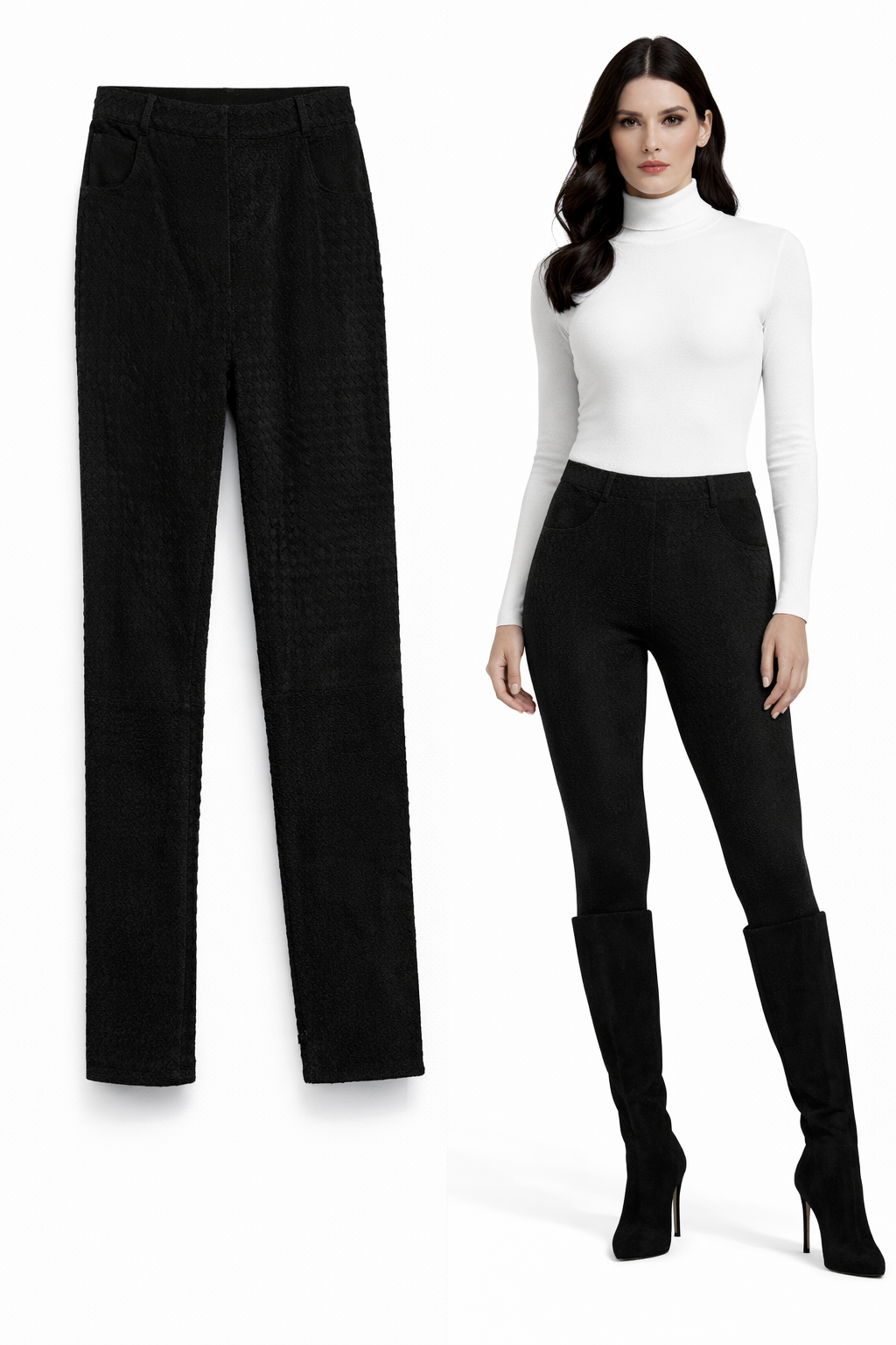 <P>1507S<BR> SUEDE TWO POCKET WOVEN PANT </P>