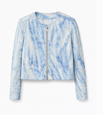 <P>2324SP<BR> SUEDE HAND PAINTED STITCHED JACKET </P>