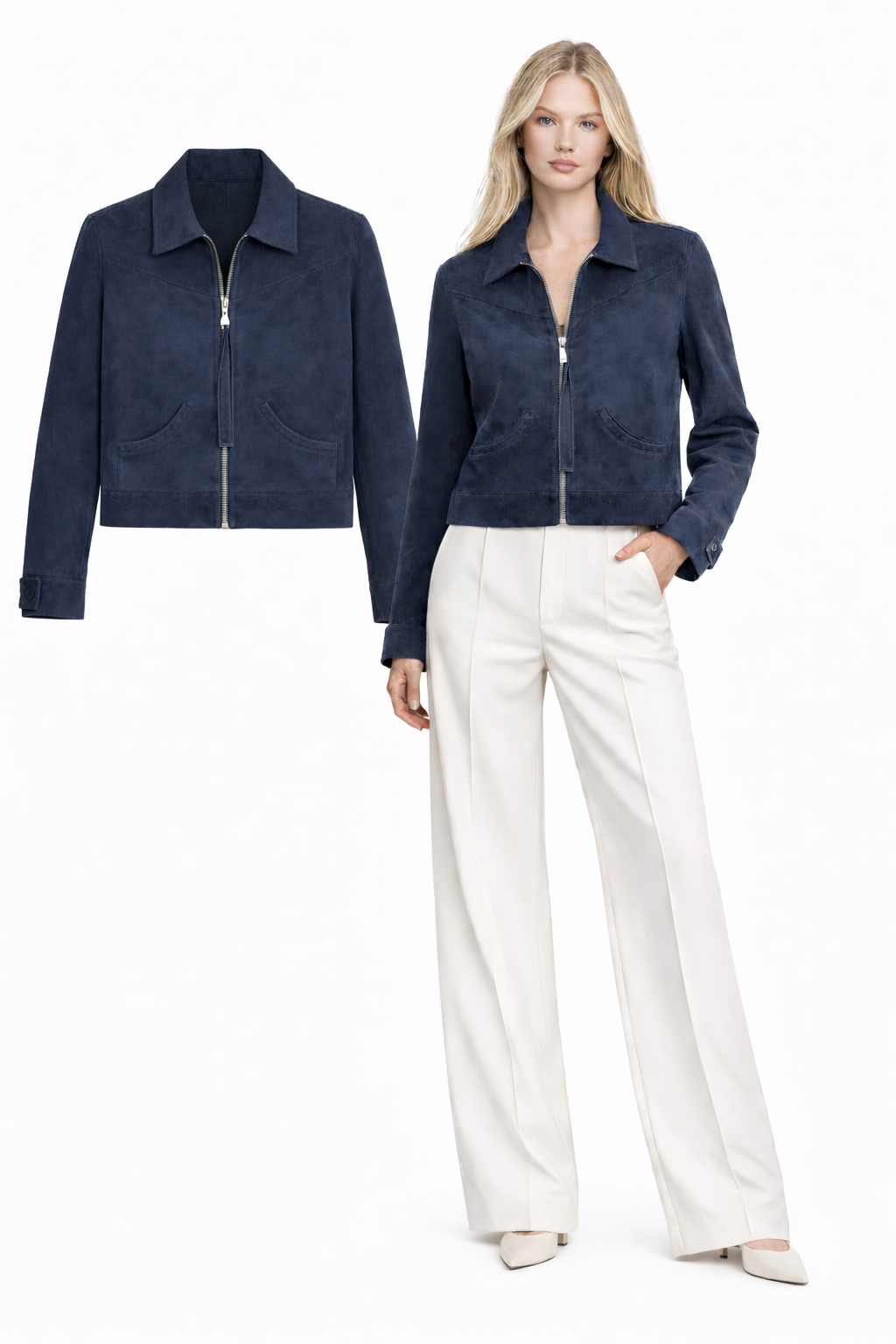 <P>3236R<BR> REVERSIBLE BOMBER SUEDE JACKET</P>