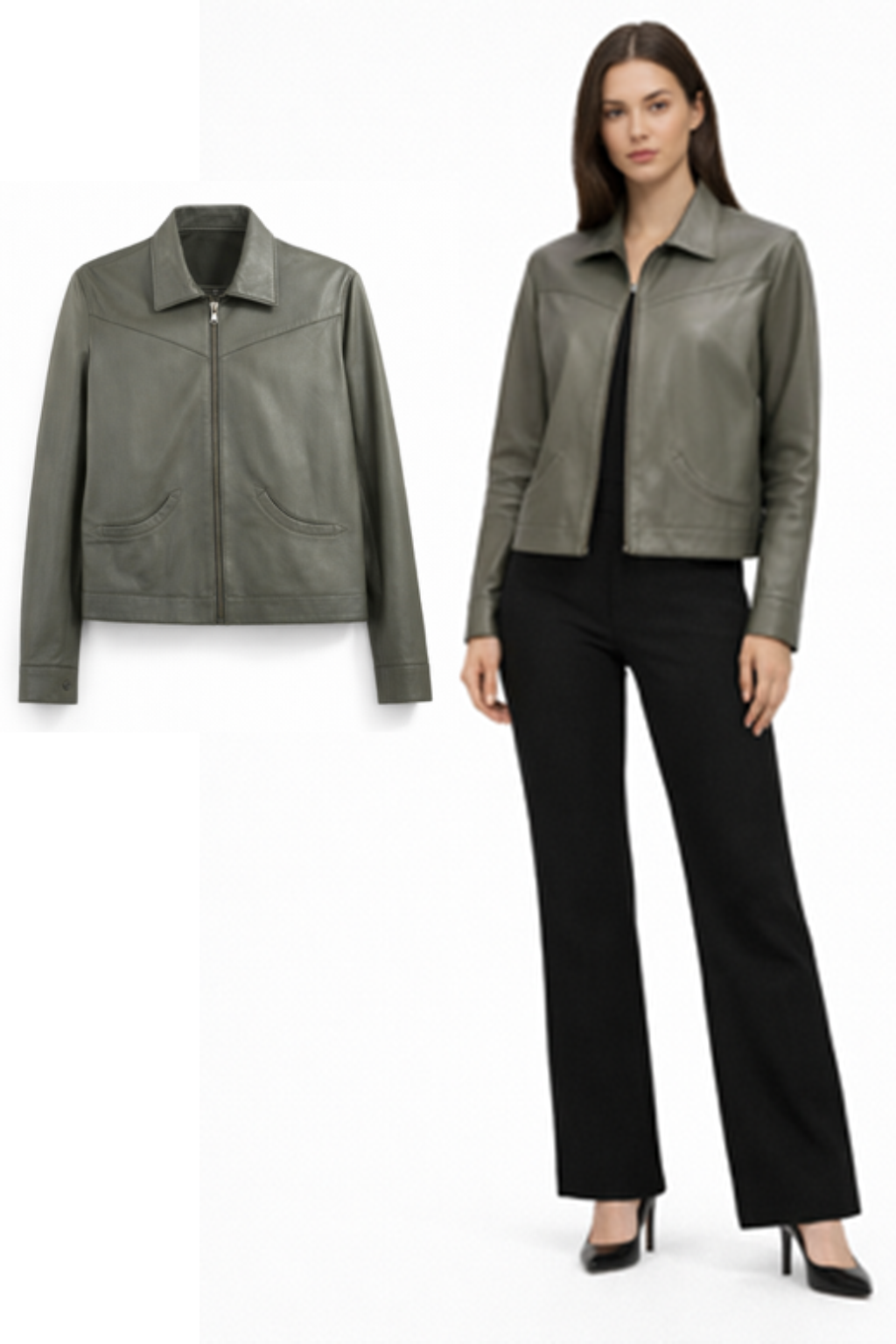 <P>3236X<BR> LAMB LEATHER TWO POCKET JACKET</P>