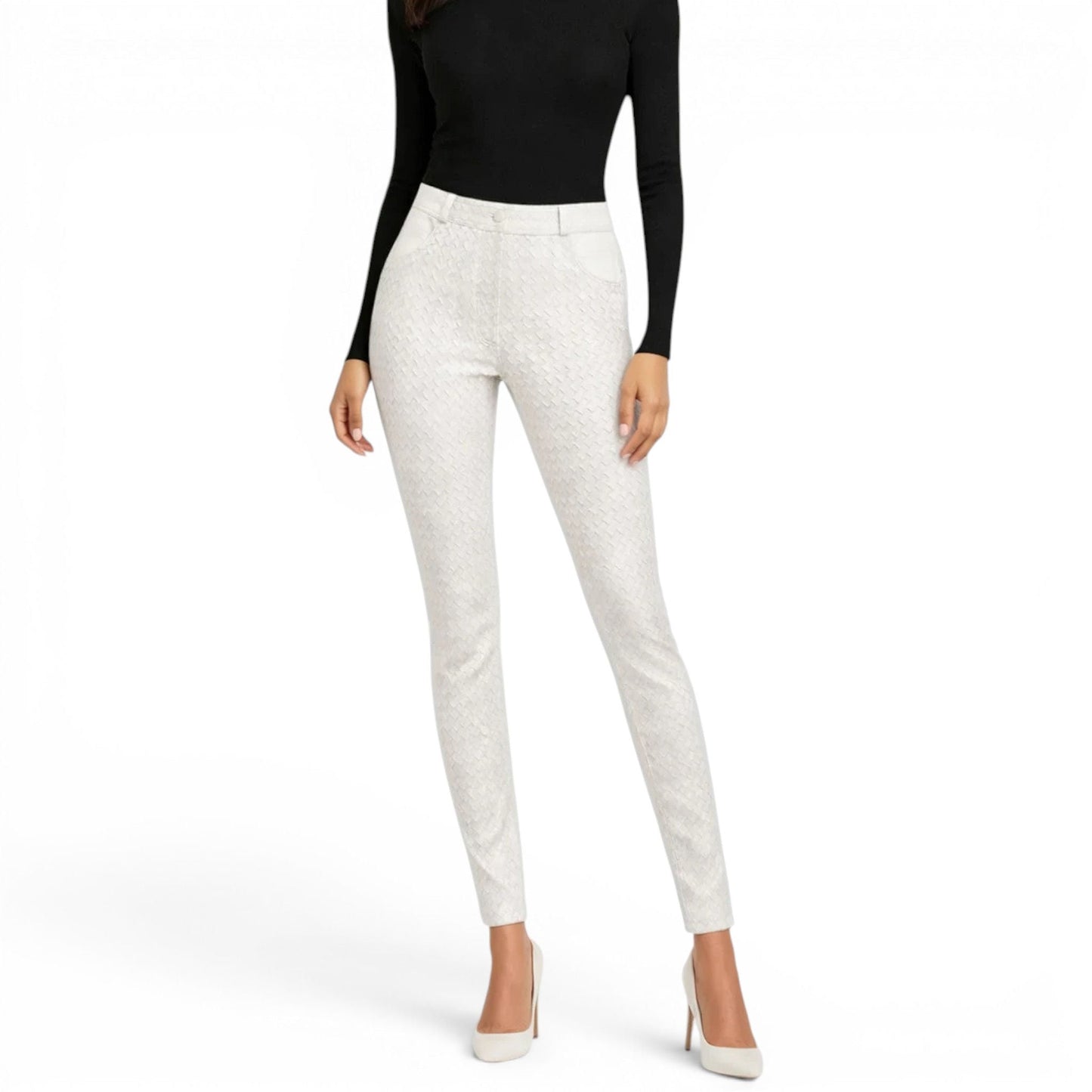 Lamb Leather Two Pocket Woven Jean Pant