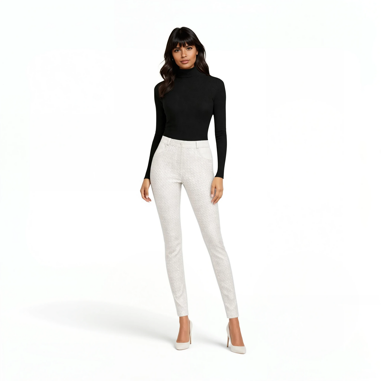 Lamb Leather Two Pocket Woven Jean Pant