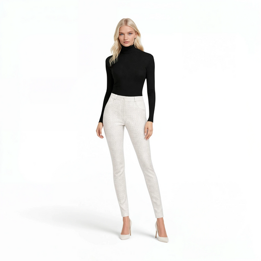 Lamb Leather Two Pocket Woven Jean Pant