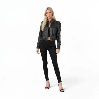 Lamb Leather Fringe Jacket
