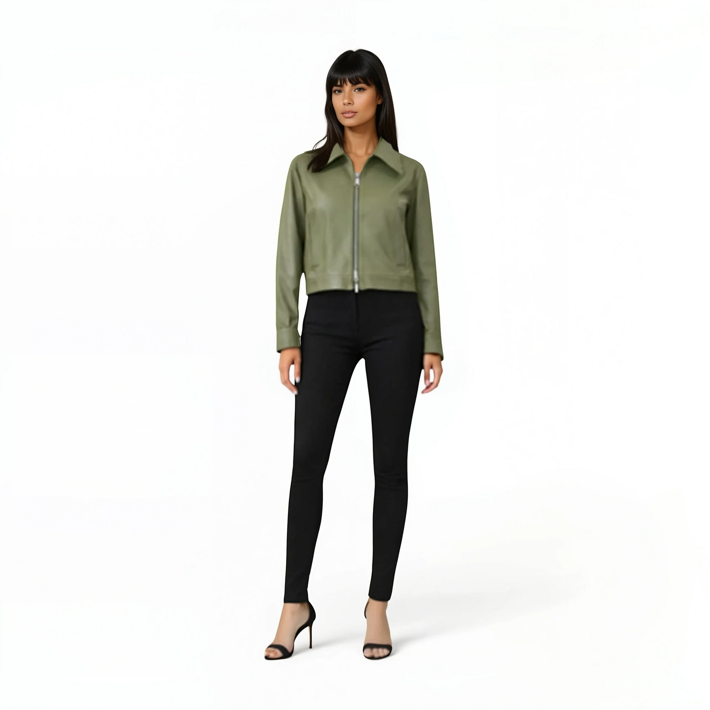 Lamb Leather Oversized Drop Shoulder Jacket