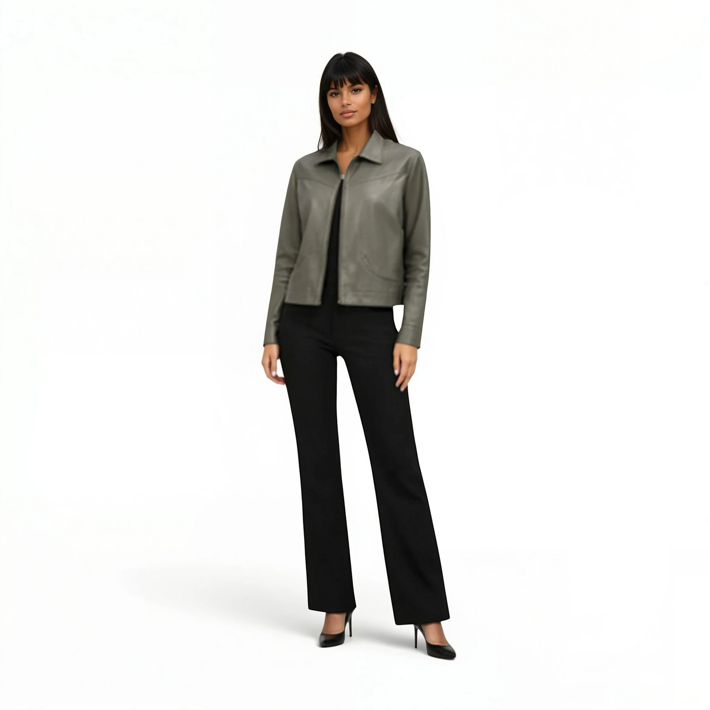 Lamb Leather Two Pocket Jacket