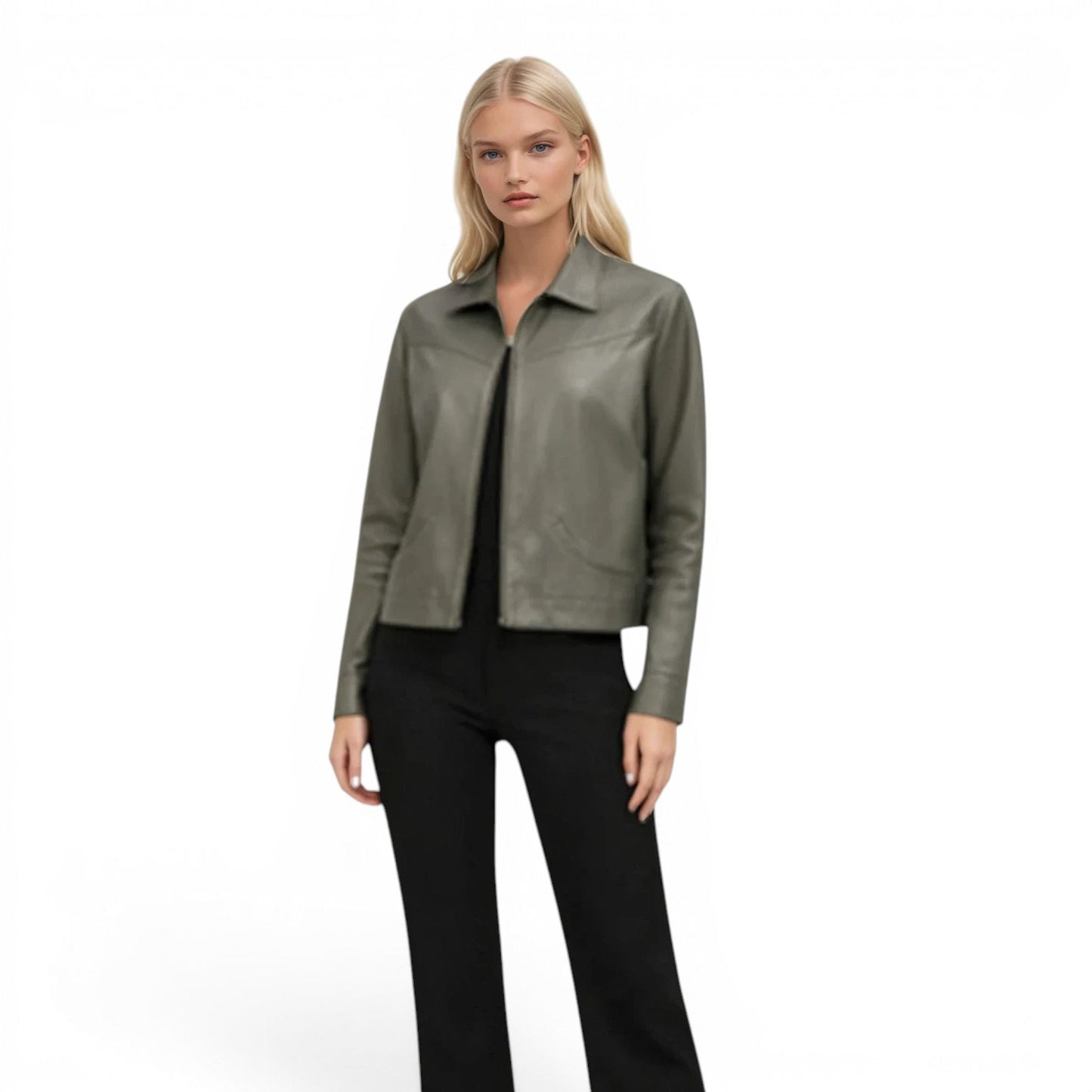 Lamb Leather Two Pocket Jacket