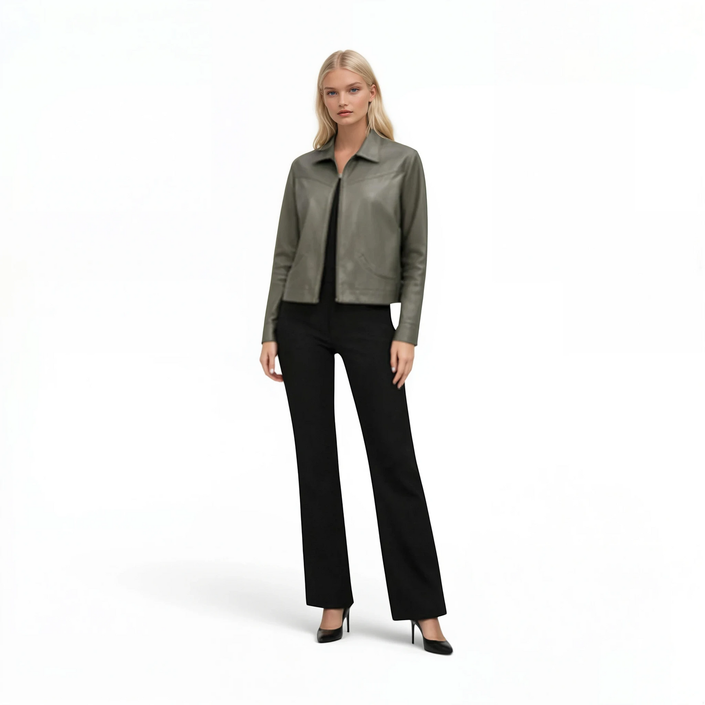 Lamb Leather Two Pocket Jacket