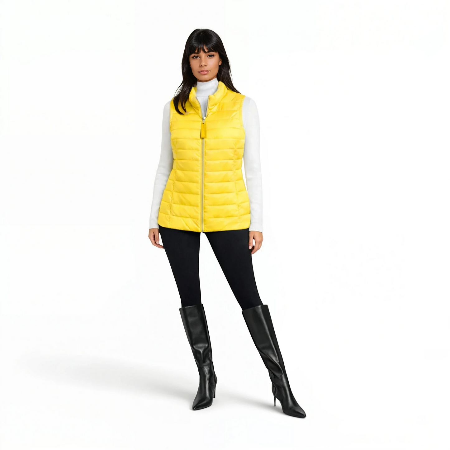 Lamb Leather Puffer Vest