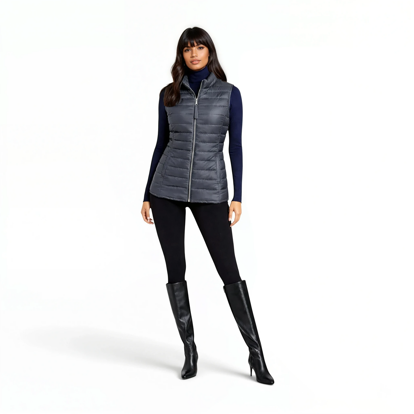Lamb Leather Puffer Vest
