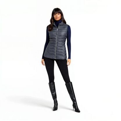 Lamb Leather Puffer Vest