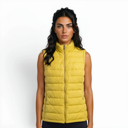 Puffer Vest Lamb Leather