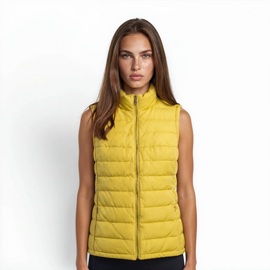 Puffer Vest Lamb Leather