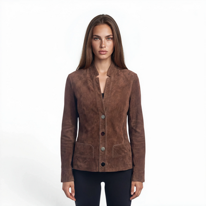 Suede Reversible Cardigan