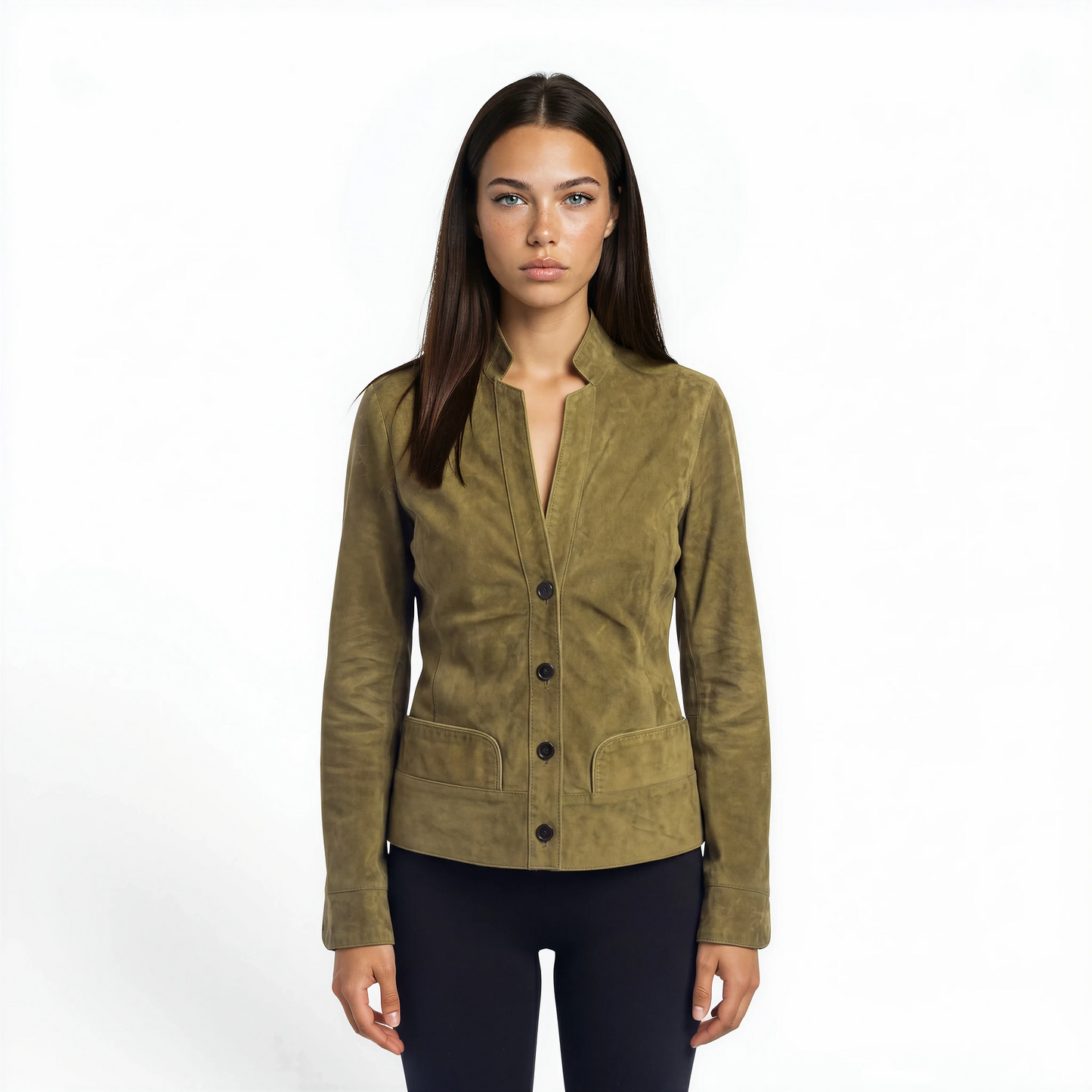 Suede Reversible Cardigan