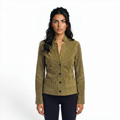 Suede Reversible Cardigan