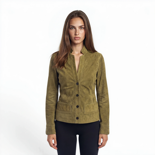 Suede Reversible Cardigan
