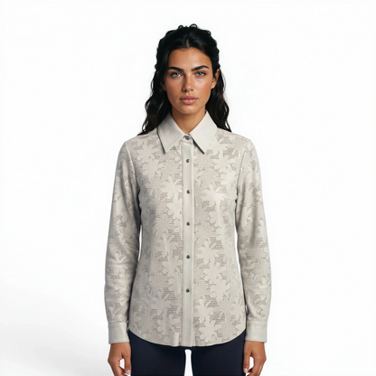Perforated Lamb Leather Shirt