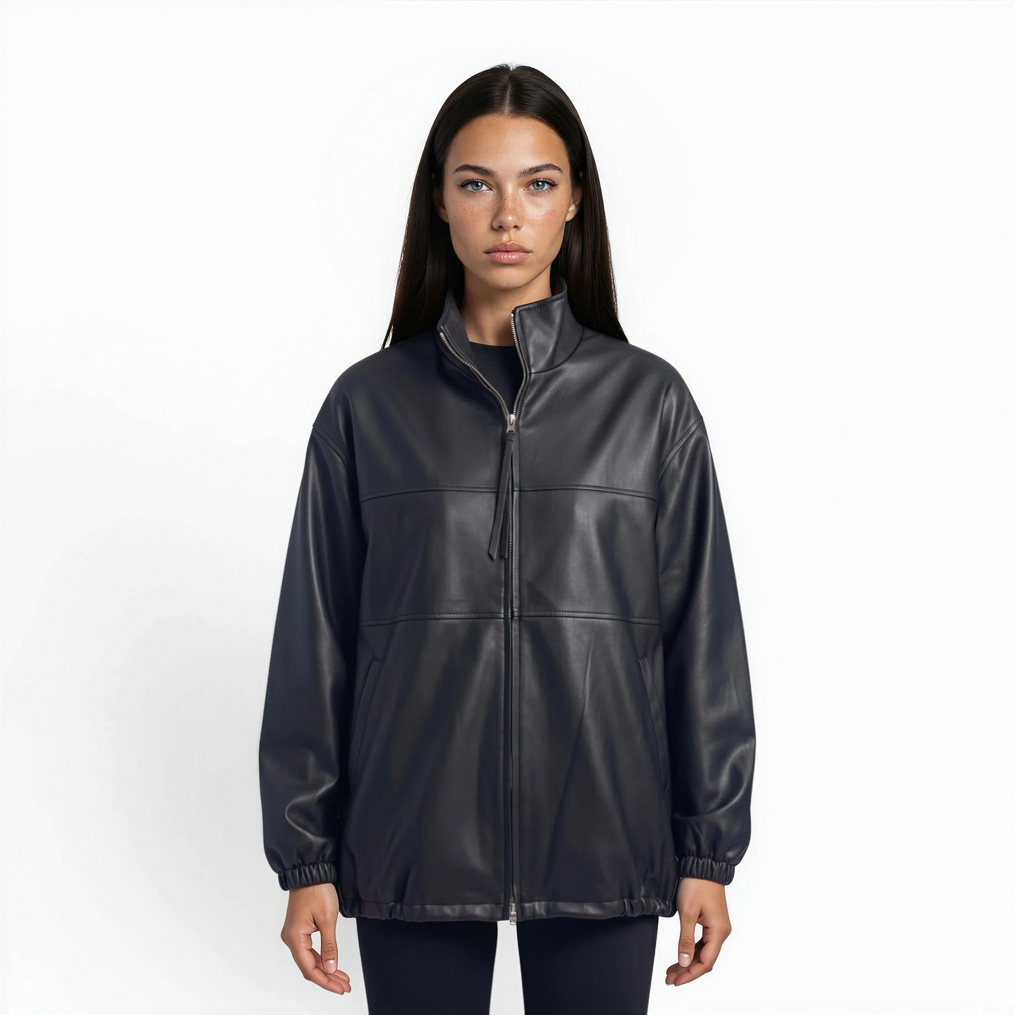 3/4 Long Lamb Leather Jacket