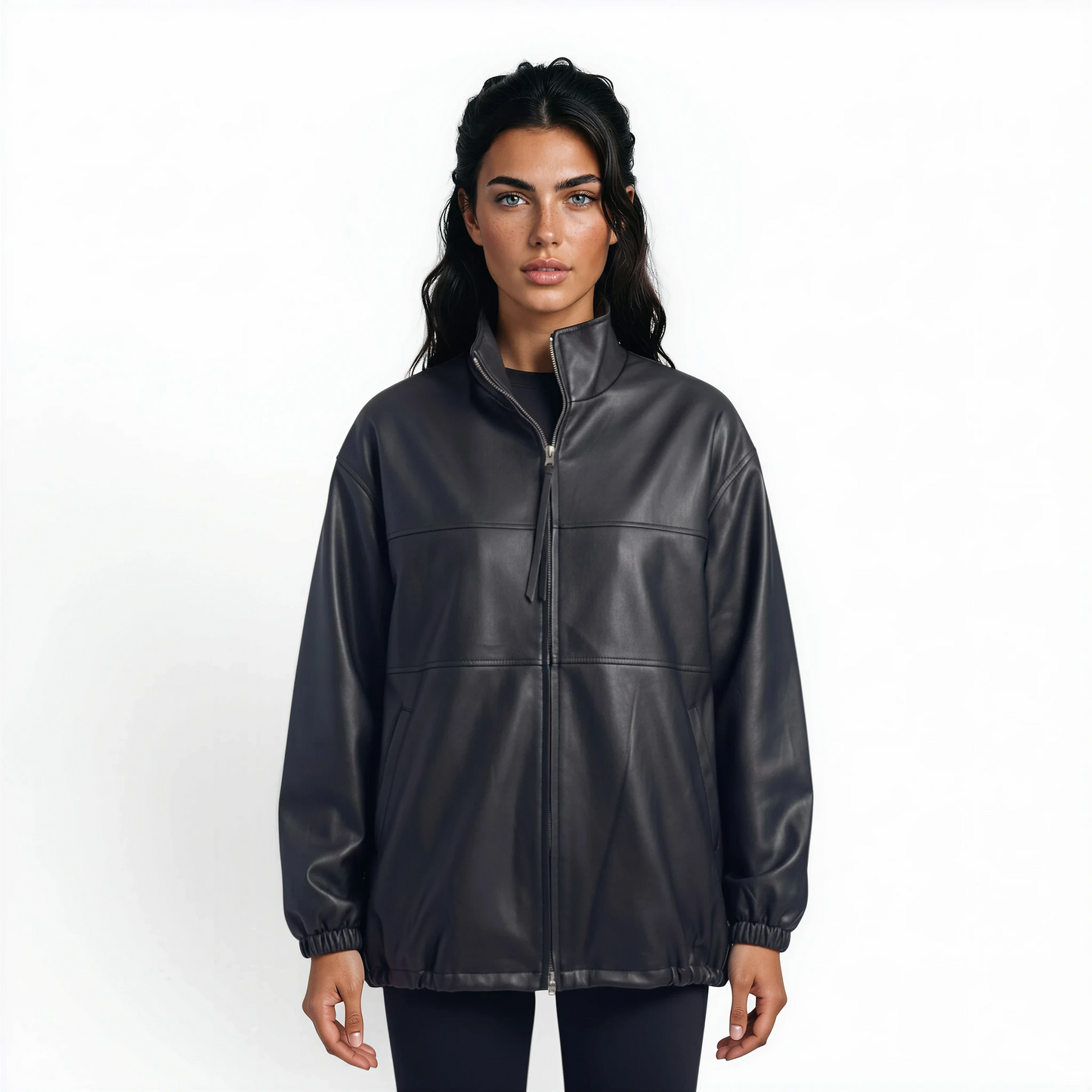 3/4 Long Lamb Leather Jacket