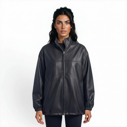 3/4 Long Lamb Leather Jacket
