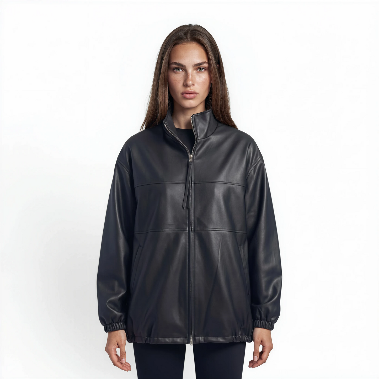 3/4 Long Lamb Leather Jacket