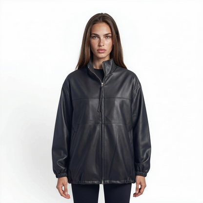 3/4 Long Lamb Leather Jacket