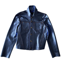 <P>3250F<BR> STITCHED TWO POCKET LAMB LEATHER FOIL JACKET</P>