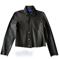 <P>3250<BR> STITCHED TWO POCKET LAMB LEATHER JEAN JACKET (ADDITIONAL COLORS)</P>