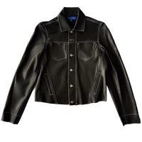 <P>3250<BR> STITCHED TWO POCKET LAMB LEATHER JEAN JACKET (ADDITIONAL COLORS)</P>