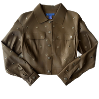 <P>31126G<BR> CROPPED GROMMET TRIM LAMB LEATHER JACKET (ADDITIONAL COLORS)</P>
