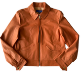 <P>3236<BR> CUT & STITCH TWO POCKET BOMBER LAMB LEATHER JACKET (ADDITIONAL COLORS)</P>