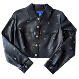 <P>31126G<BR> CROPPED GROMMET TRIM LAMB LEATHER JACKET (ADDITIONAL COLORS)</P>