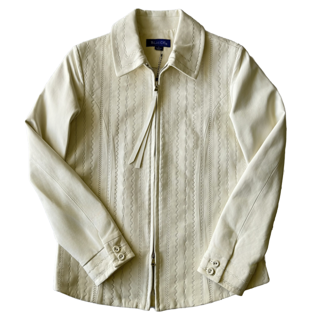 <P>7003<BR> MULTI STITCH LAMB LEATHER ZIP JACKET (ADDITIONAL COLORS)</P>