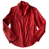 <P>124<BR> CRINKLE LAMB LEATHER ZIP FRONT SHIRT (ADDITIONAL COLORS)</P>
