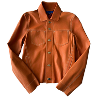 <P>3250<BR> STITCHED TWO POCKET LAMB LEATHER JEAN JACKET (ADDITIONAL COLORS)</P>