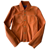 <P>3250<BR> STITCHED TWO POCKET LAMB LEATHER JEAN JACKET (ADDITIONAL COLORS)</P>
