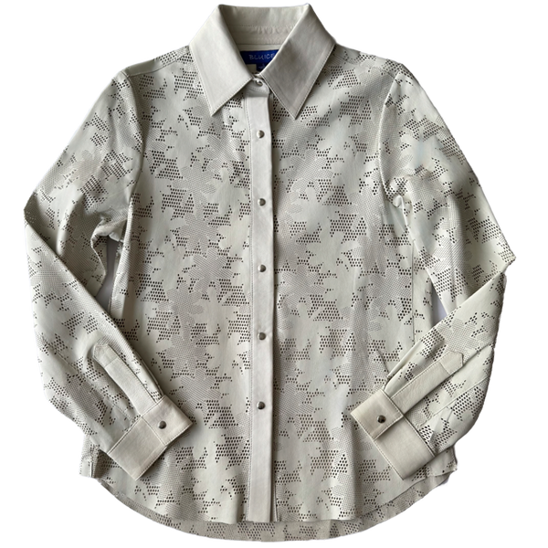 <P>31128<BR> PERFORATED LAMB LEATHER SHIRT</P>