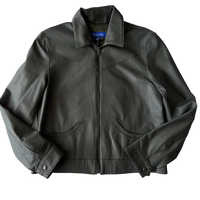 <P>3236<BR> CUT & STITCH TWO POCKET BOMBER LAMB LEATHER JACKET (ADDITIONAL COLORS)</P>