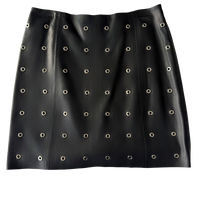 <P>31091G<BR> GROMMET TRIMMED LAMB LEATHER SKIRT 21"/23" (ADDITIONAL COLORS)</P>