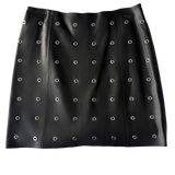 <P>31091G<BR> GROMMET TRIMMED LAMB LEATHER SKIRT 21"/23" (ADDITIONAL COLORS)</P>