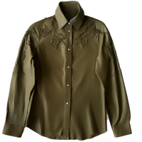 <P>31128E<BR> EMBELLISHED LAMB LEATHER SHIRT</P>