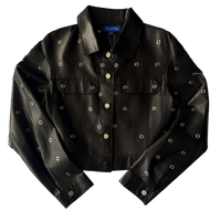 <P>31126G<BR> CROPPED GROMMET TRIM LAMB LEATHER JACKET (ADDITIONAL COLORS)</P>