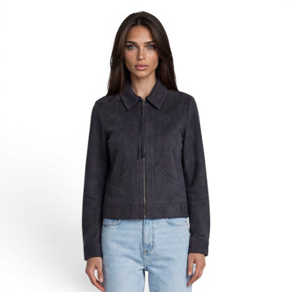 Reversible Bomber Suede Jacket
