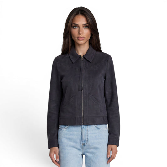 Reversible Bomber Suede Jacket